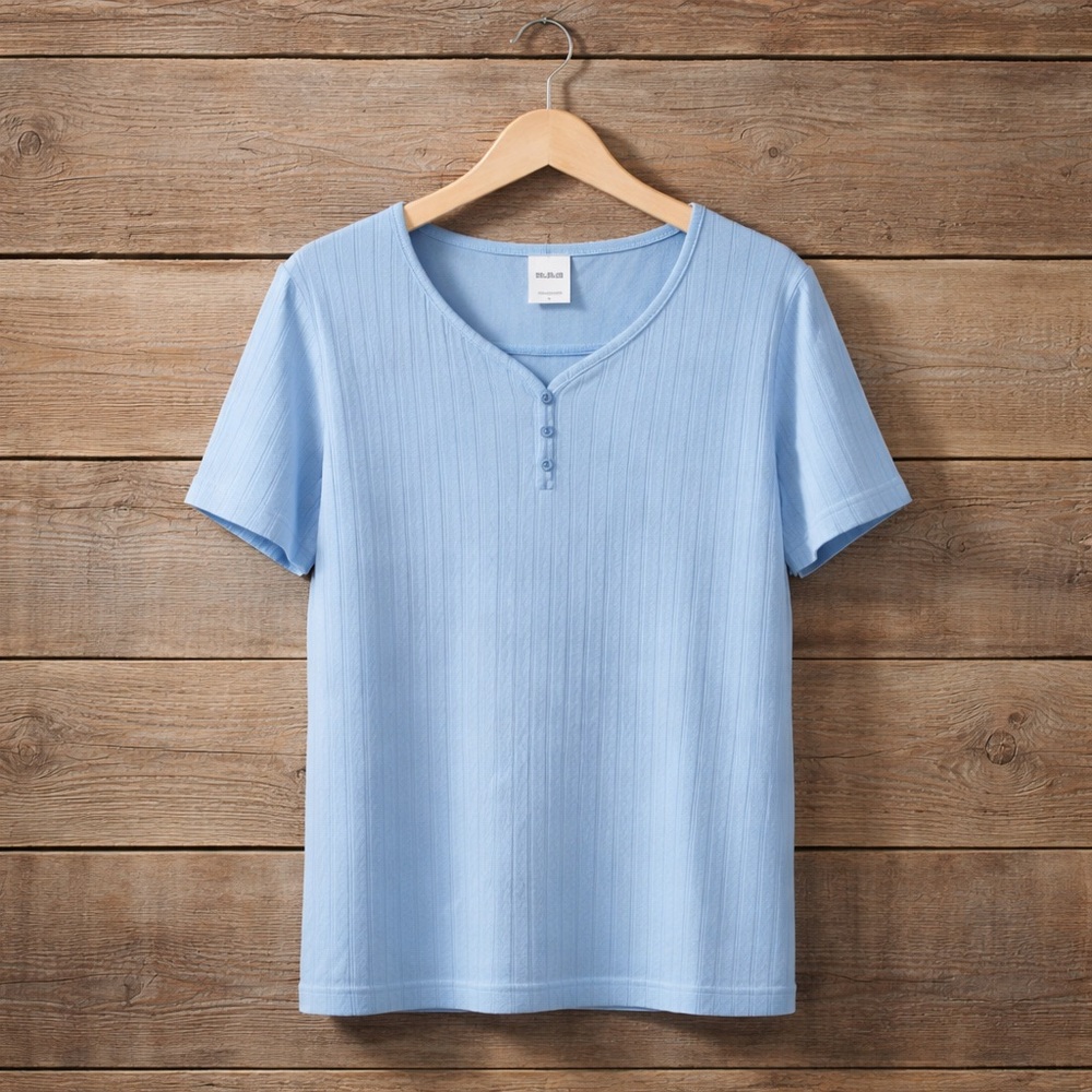 Blair size large Polyester Cotton Blue Short Sleeve Tunic